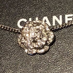 Authentic NWT Chanel crystal camellia necklace